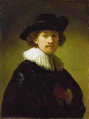 Rembrandt Peale Self portrait with hat oil painting image